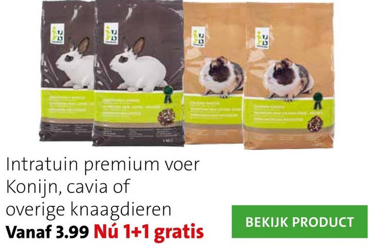 Intratuin Huismerk   konijnenvoer, knaagdierenvoer folder aanbieding bij  Intratuin - details