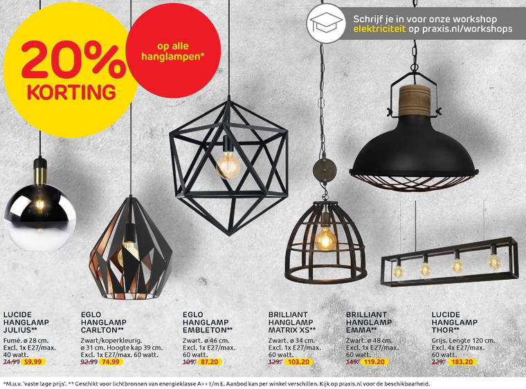 Alle merken   hanglamp folder aanbieding bij  Praxis - details