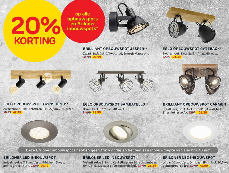 opbouwspots, aanbieding bij Praxis - details