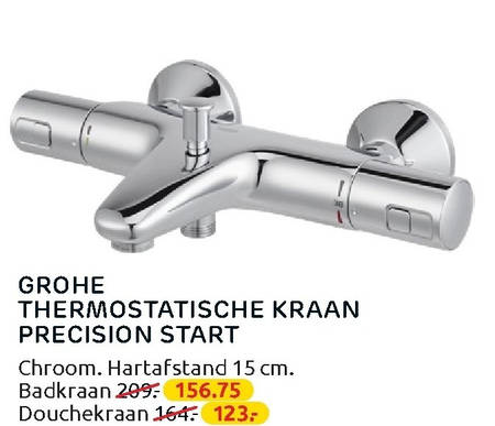 Gelukkig partitie Harde ring Grohe thermostaatkraan, douchekraan folder aanbieding bij Praxis - details