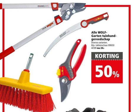 Stralend Uitscheiden Ontslag nemen Wolf Garten takkenschaar, tuingereedschap folder aanbieding bij Welkoop -  details