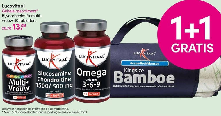 Lucovitaal   omega 3 olie, visolie folder aanbieding bij  D.I.O. Drogist - details