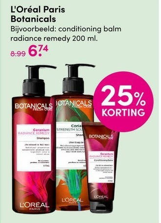 L Oreal Botanicals   shampoo, conditioner folder aanbieding bij  D.I.O. Drogist - details