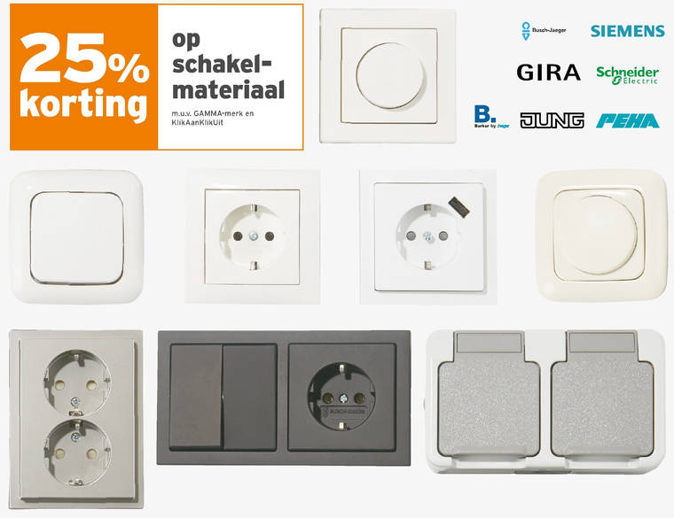 ondeugd Echt niet chef schakelmateriaal folder aanbieding bij Gamma - details