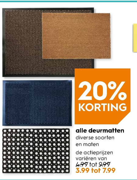 Identificeren leven vergeven deurmat folder aanbieding bij Blokker - details