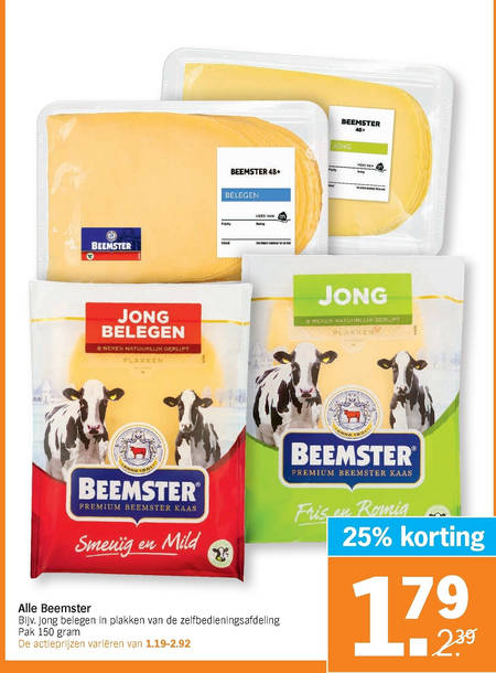 Beemster   kaasplakken, kaas folder aanbieding bij  Albert Heijn - details