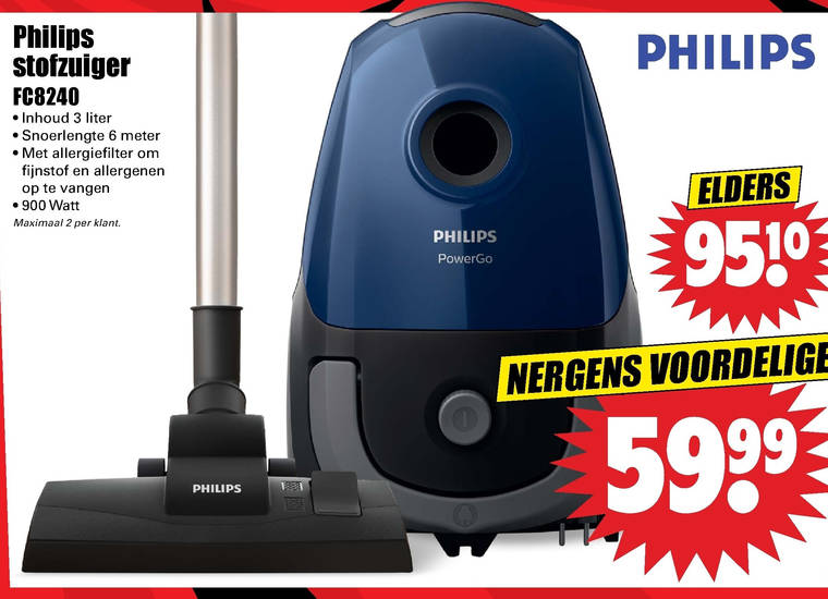 Klap Stijg Koel stofzuiger folder aanbieding bij Dirk - details