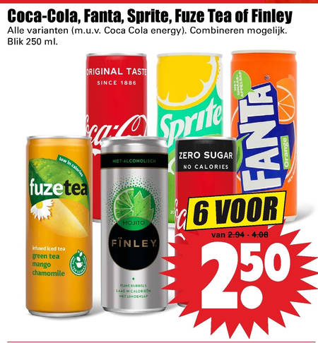 Finley   ice tea, frisdrank folder aanbieding bij  Dirk - details