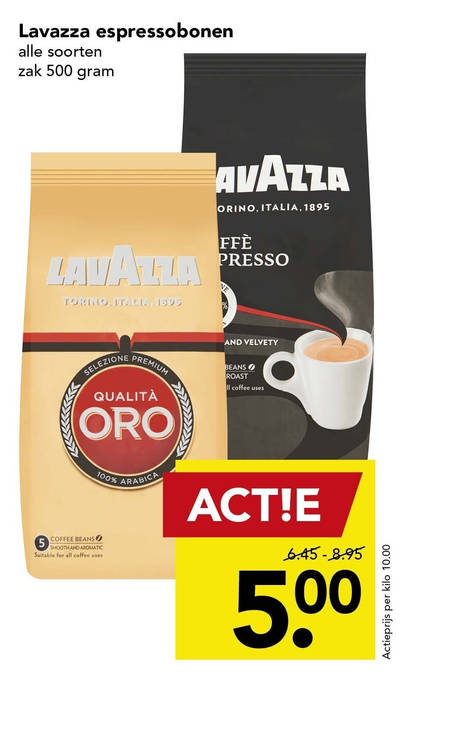 Lavazza   koffiebonen folder aanbieding bij  Deen - details