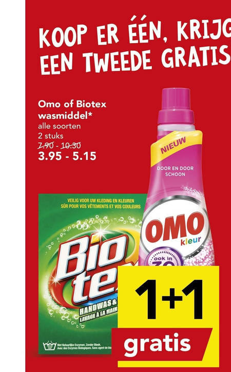 Biotex   wasmiddel, handwasmiddel folder aanbieding bij  Deen - details