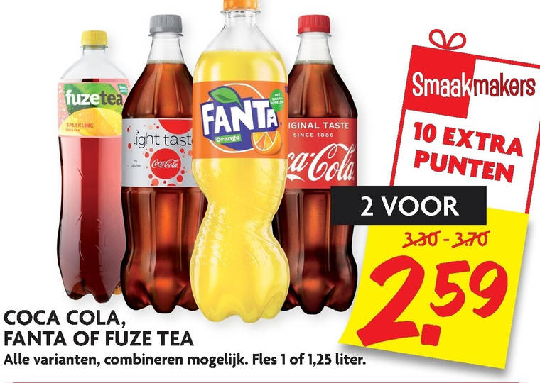 Fanta   ice tea, cola folder aanbieding bij  Dekamarkt - details