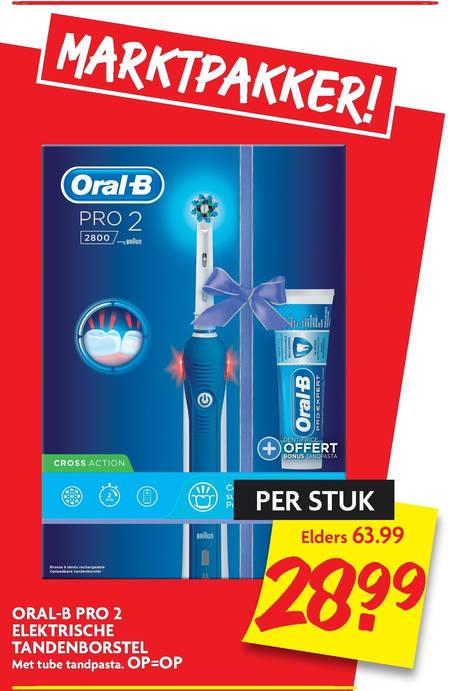 Braun Oral-B   electrische tandenborstel folder aanbieding bij  Dekamarkt - details