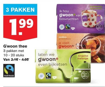 Gwoon   thee folder aanbieding bij  Hoogvliet - details