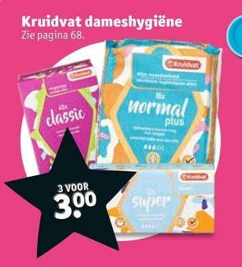 Kruidvat Huismerk   maandverband, inlegkruisjes folder aanbieding bij  Kruidvat - details