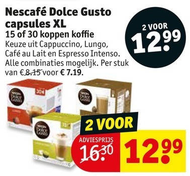 Nescafe   dolce gusto capsules folder aanbieding bij  Kruidvat - details