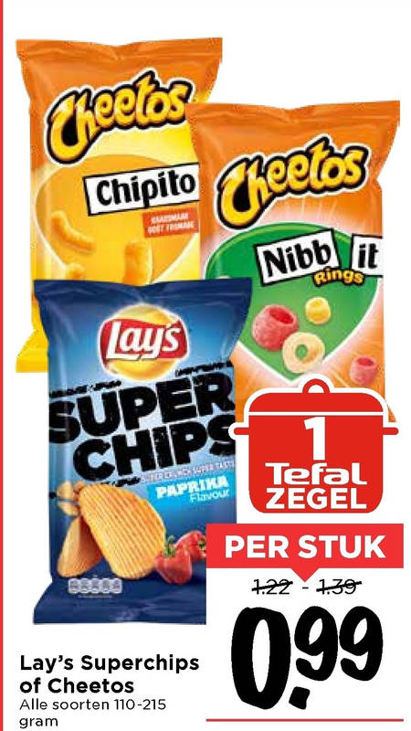 Cheetos   chips, zoutje folder aanbieding bij  Vomar - details