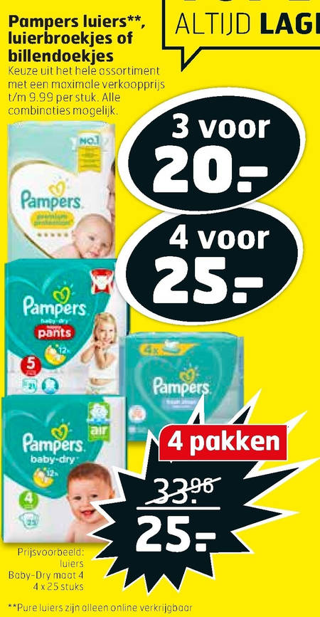 Pampers   billendoekjes, luiers folder aanbieding bij  Trekpleister - details