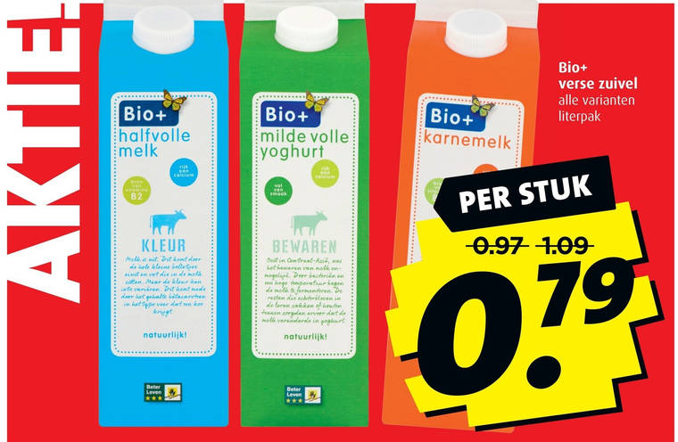 Bio Plus   melk, karnemelk folder aanbieding bij  Boni - details