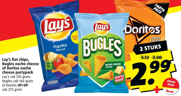 Lays   zoutje, chips folder aanbieding bij  Boni - details