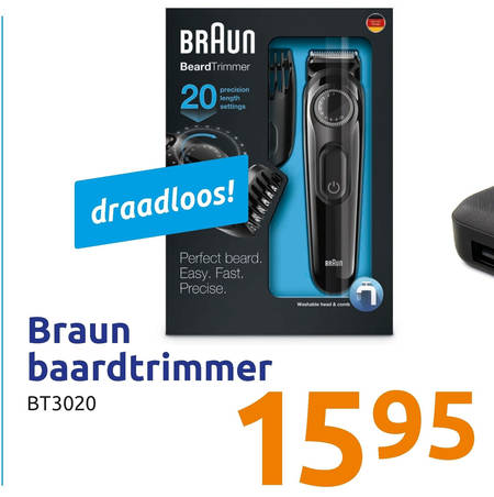 een kopje Inspecteur vooroordeel baardtrimmer folder aanbieding bij Action - details