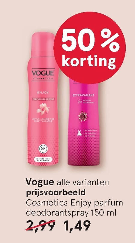 Vogue   deodorant folder aanbieding bij  Etos - details