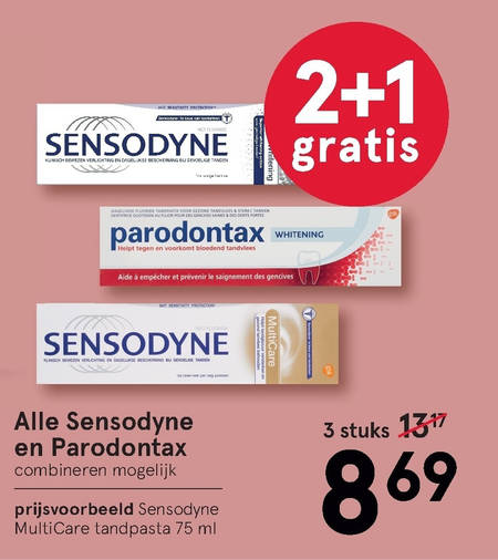 Sensodyne   tandpasta folder aanbieding bij  Etos - details