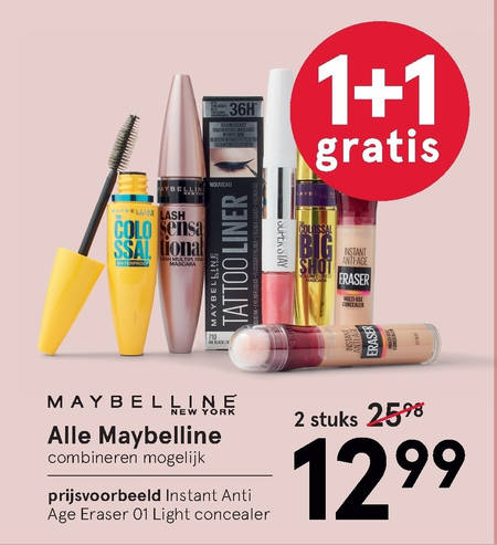 Maybelline   oogpotlood, cosmetica folder aanbieding bij  Etos - details