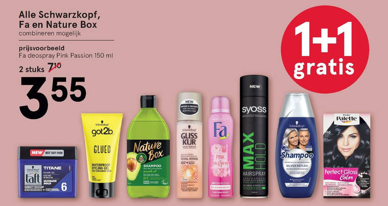 Schwarzkopf   haargel, deodorant folder aanbieding bij  Etos - details