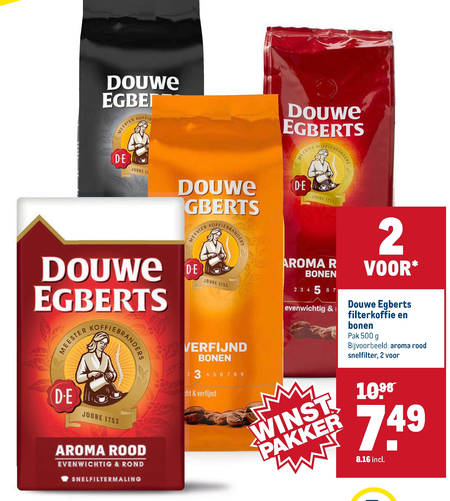 Douwe Egberts   koffie, koffiebonen folder aanbieding bij  Makro - details