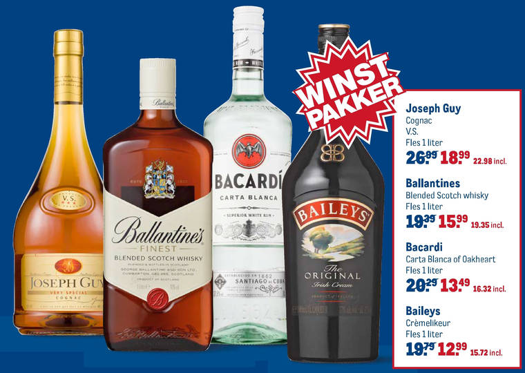 Ballantines   likeur, whisky folder aanbieding bij  Makro - details