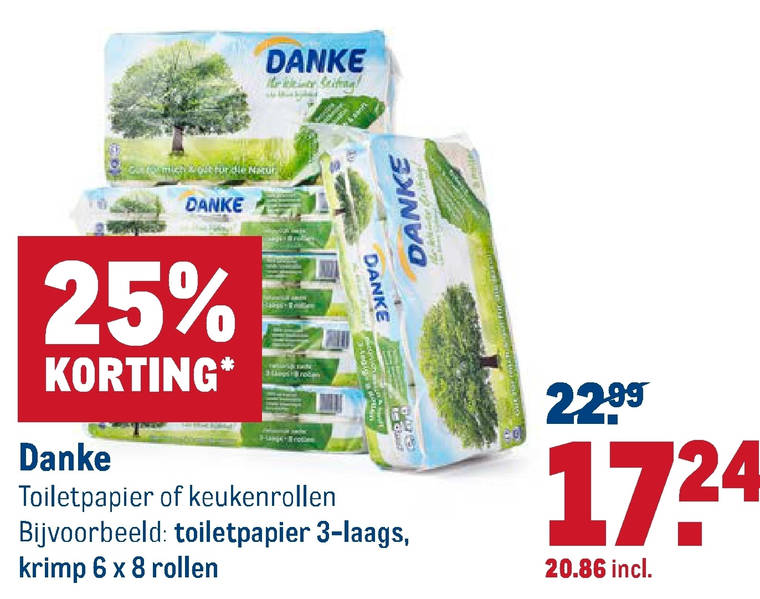 Danke   keukenpapier, toiletpapier folder aanbieding bij  Makro - details