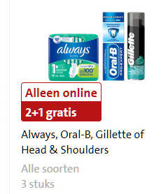 Gillette   maandverband, shampoo folder aanbieding bij  Jumbo - details