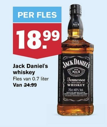Jack Daniels   whisky folder aanbieding bij  Hoogvliet - details