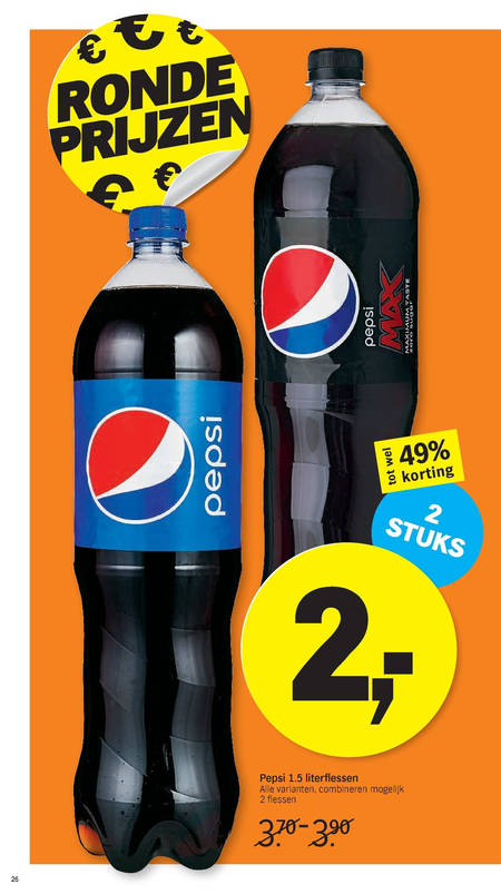 Pepsi   cola folder aanbieding bij  Albert Heijn - details