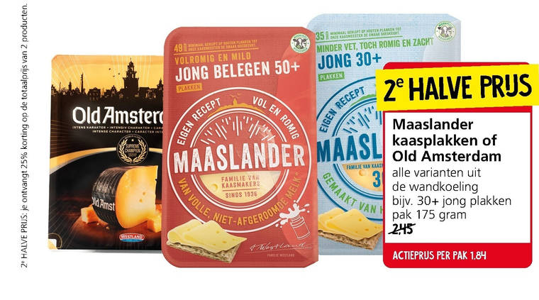 Maaslander   kaasplakken, kaas folder aanbieding bij  Jan Linders - details