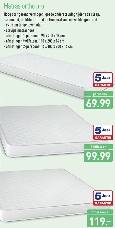 matras folder aanbieding Aldi - details