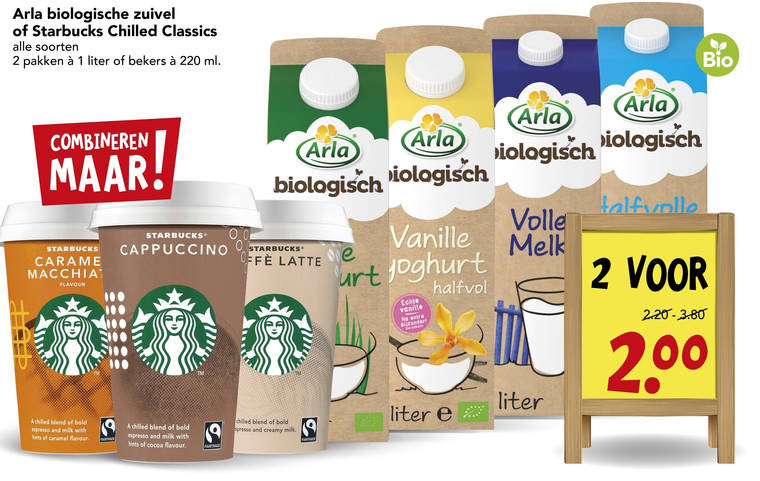 Starbucks   ijskoffie, drinkyoghurt folder aanbieding bij  Deen - details