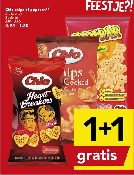 Chio   chips, zoutje folder aanbieding bij  Deen - details