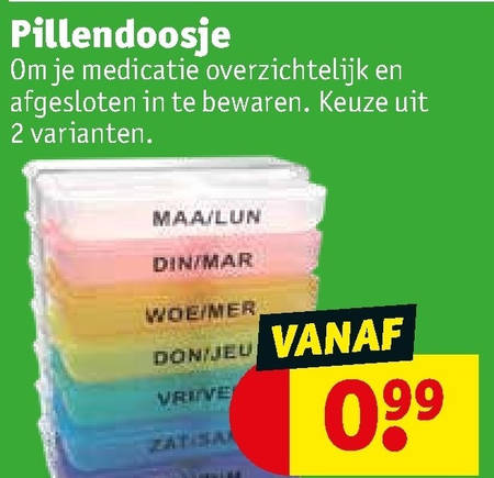 pillendoos folder aanbieding Kruidvat - details