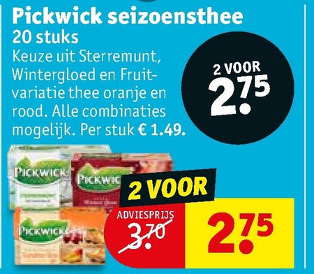 Pickwick   thee folder aanbieding bij  Kruidvat - details