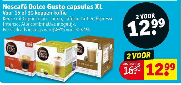 Nescafe   dolce gusto capsules folder aanbieding bij  Kruidvat - details