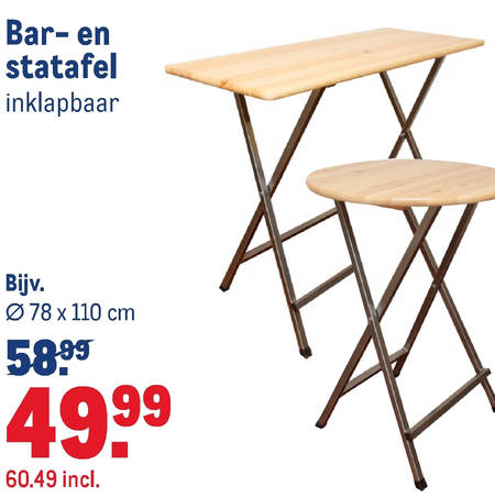 Cyberruimte Duur virtueel bartafel, statafel folder aanbieding bij Makro - details