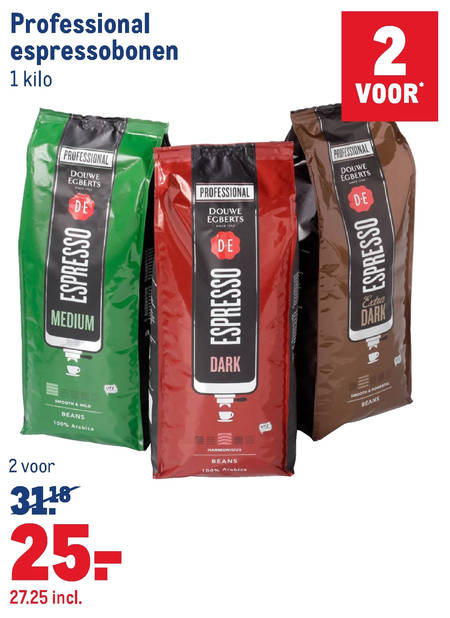 Douwe Egberts   koffiebonen folder aanbieding bij  Makro - details