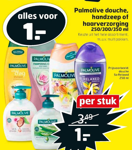 Palmolive   haarverzorging, douchegel folder aanbieding bij  Trekpleister - details