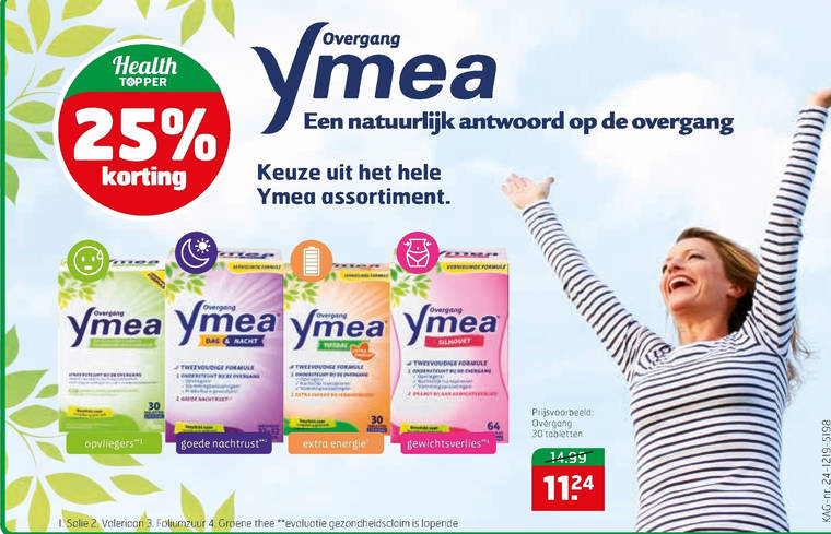 Ymea   voedingssupplement folder aanbieding bij  Trekpleister - details