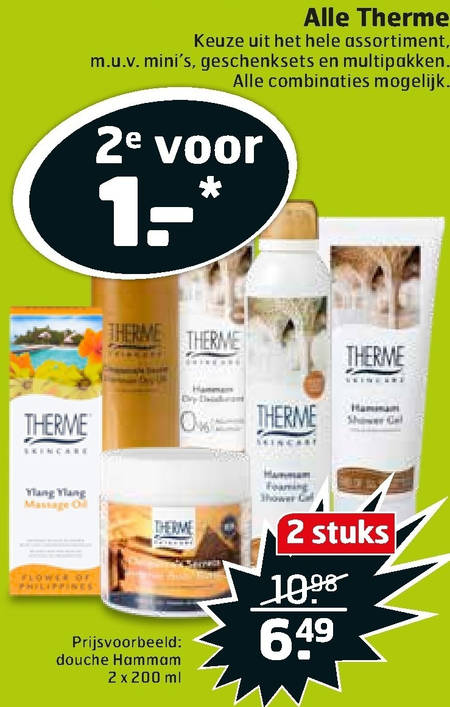 Therme   douchegel, scrubcreme folder aanbieding bij  Trekpleister - details