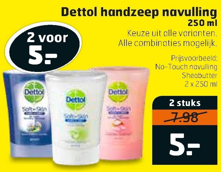 Spanning Handig Belonend Dettol handzeep folder aanbieding bij Trekpleister - details