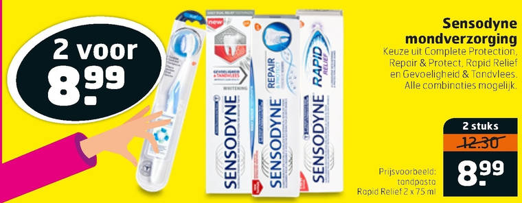 Sensodyne   tandpasta, tandenborstel folder aanbieding bij  Trekpleister - details