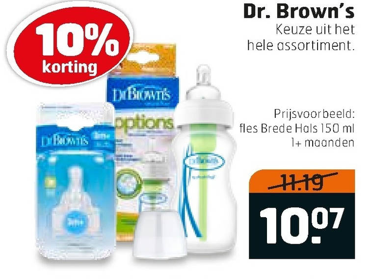 Dr Browns   flesspeen, babyflesje folder aanbieding bij  Trekpleister - details