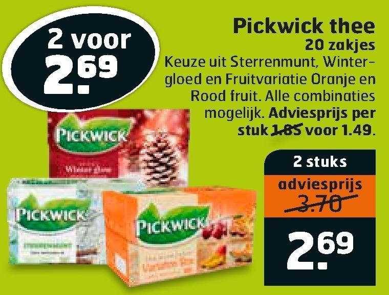 Pickwick   thee folder aanbieding bij  Trekpleister - details